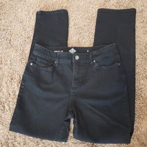St John's Bay Black Straight Leg Pants Size 10